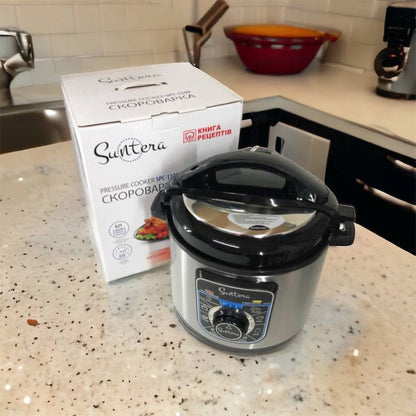 Мультиварка-скороварка SUNTERA SPC-1100 1000 Вт, пароварка для кухни бытовая, антипригарные рисоварки