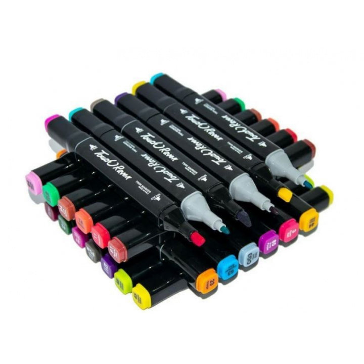 Скетч маркеры 24 шт, Набор двухсторонних маркеров sketch, Специальные фломастеры для рисования