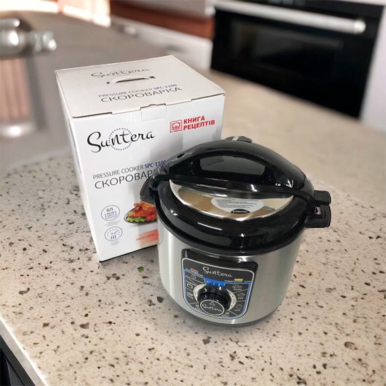 Мультиварка-скороварка SUNTERA SPC-1100 1000 Вт, пароварка для кухни бытовая, антипригарные рисоварки