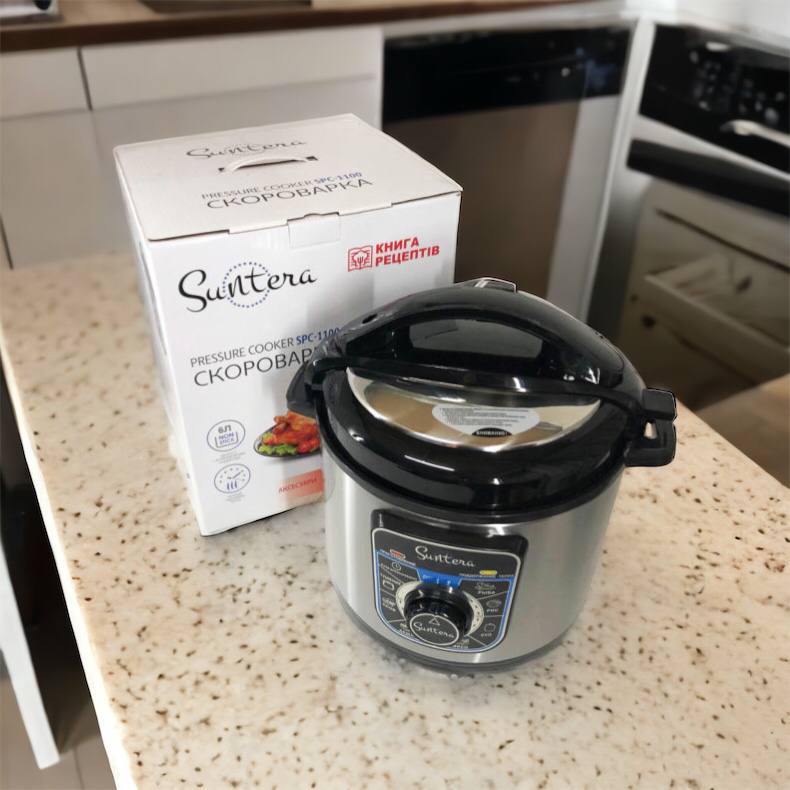 Мультиварка-скороварка SUNTERA SPC-1100 1000 Вт, пароварка для кухни бытовая, антипригарные рисоварки