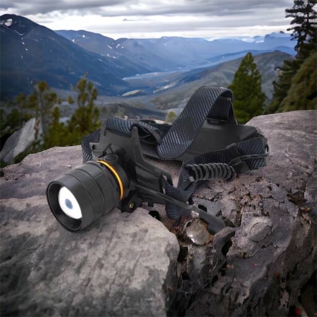 Яркий налобный фонарь Bailong BL-8076-2-GT100, Фонарь аккумуляторный для рыбалки, Фонарь на голову