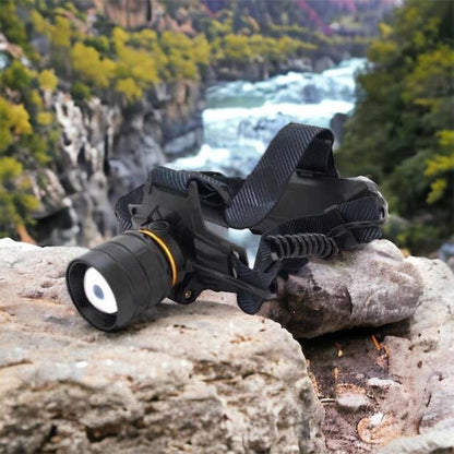 Яркий налобный фонарь Bailong BL-8076-2-GT100, Фонарь аккумуляторный для рыбалки, Фонарь на голову