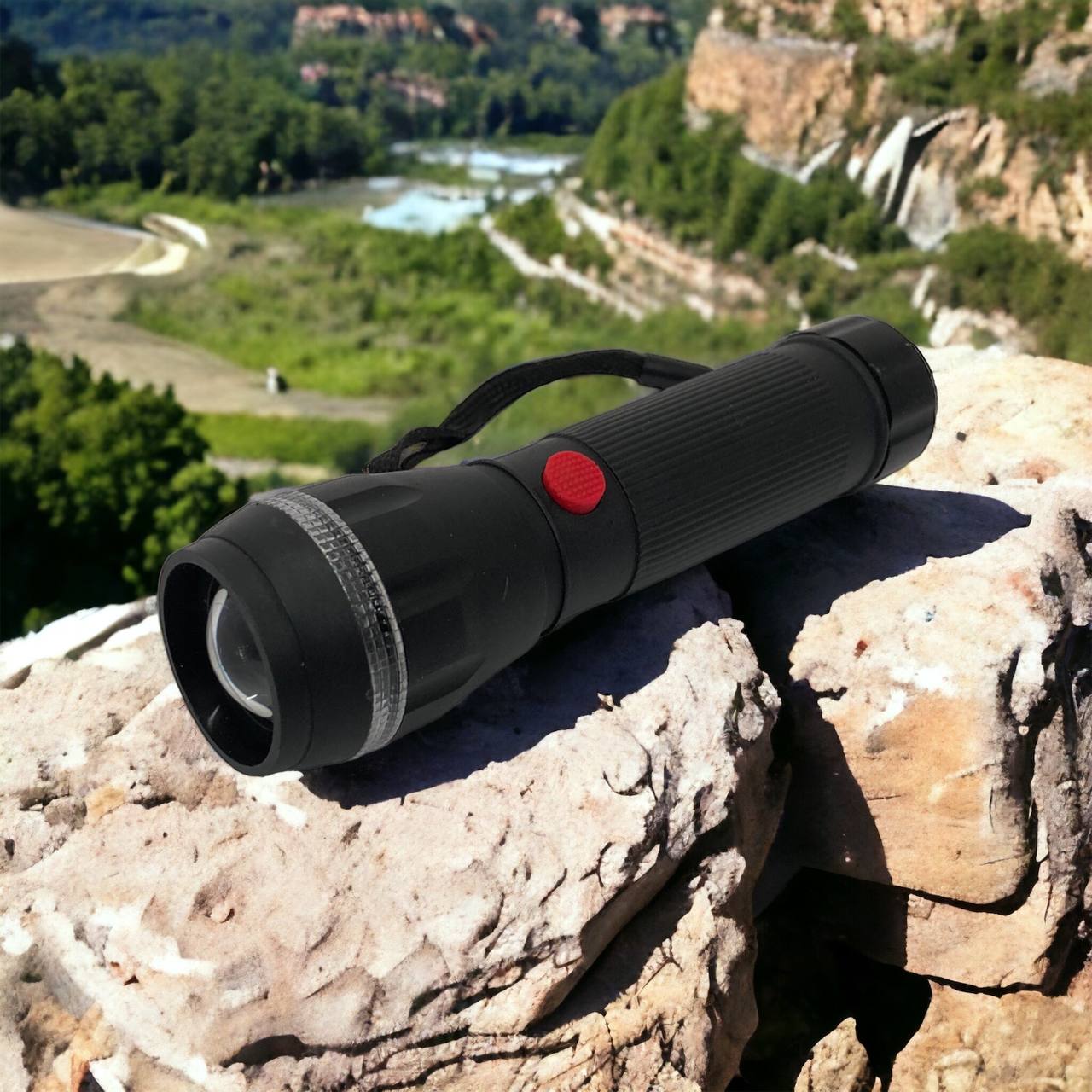 Ручний ліхтарик на батарейках (3хААА) з функцією зуму, кишеньковий міні ліхтар лід ліхтар переносний гарний