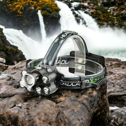 Яркий светодиодный налобный фонарь Bailong Police BL-T78 5 led белый, налобный фонарик с usb зарядкой