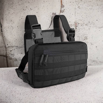 Тактична сумка нагрудна з Cordura 1000D, чоловіче розвантаження чорна