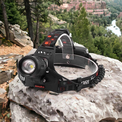 Налобный фонарь Bailong BL-T32-P50, мощный налобный светодиодный фонарик на голову, три режима