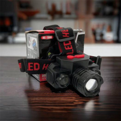 Фонарь налобный Bailong BL-1805 COB XPE аккумуляторный, фонарь на голову для рыбалки, надежный налобный