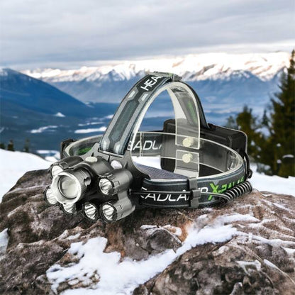 Яркий светодиодный налобный фонарь Bailong Police BL-T78 5 led белый, налобный фонарик с usb зарядкой