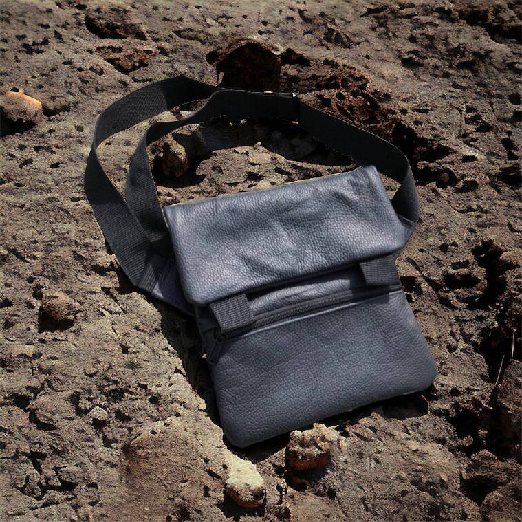 Тактична шкіряна сумка з кобурою, чоловічий месенджер, барсетка - чорний слінг, чоловіча сумка через плече