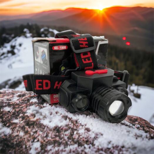 Фонарь налобный Bailong BL-1805 COB XPE аккумуляторный, фонарь на голову для рыбалки, надежный налобный