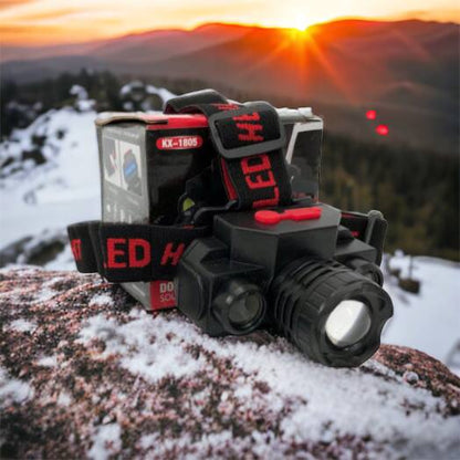 Фонарь налобный Bailong BL-1805 COB XPE аккумуляторный, фонарь на голову для рыбалки, надежный налобный