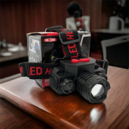 Фонарь налобный Bailong BL-1805 COB XPE аккумуляторный, фонарь на голову для рыбалки, надежный налобный