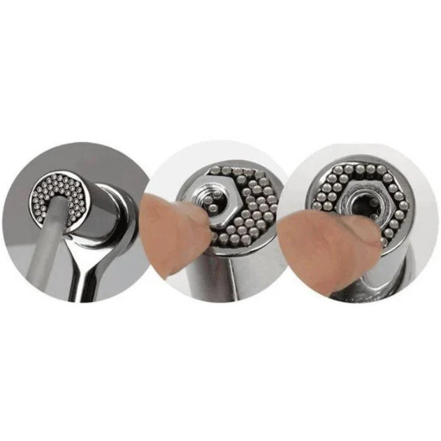 Трещотка с универсальной головкой Instantly Grips any Shape 7-19 мм