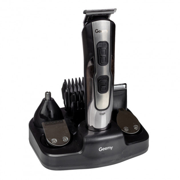 Машинка для стрижки 10в1 GEMEI GM-592, тример для бороды, триммер беспроводной. Цвет: черный