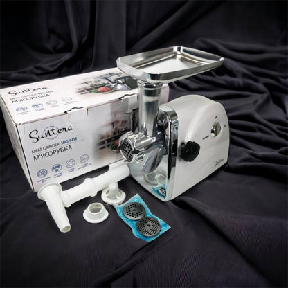 Мясорубка Suntera SMG-5418W, электромясорубка для дома, мясорубка с металлическим редуктором