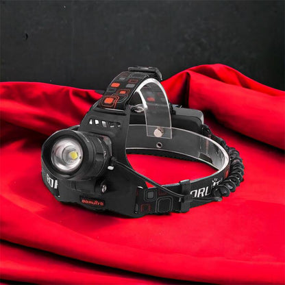 Налобный фонарь Bailong BL-T32-P50, мощный налобный светодиодный фонарик на голову, три режима