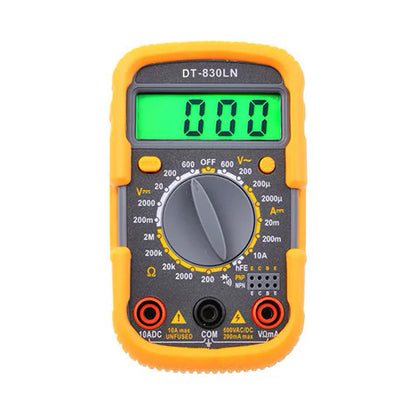 Мультиметр DT-830 LN з підсвічуванням та звуком ABaTap до 750 В Помаранчевий, тестер для вимірювання напруги