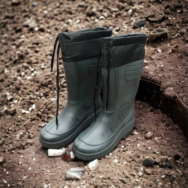 Сапоги мужские резиновые высокие утепленные с подвязкой 44 размер (29 см), сапоги резиновые для рыбалки