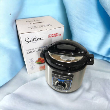Мультиварка-скороварка SUNTERA SPC-1100 1000 Вт, пароварка для кухни бытовая, антипригарные рисоварки