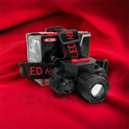 Фонарь налобный Bailong BL-1805 COB XPE аккумуляторный, фонарь на голову для рыбалки, надежный налобный