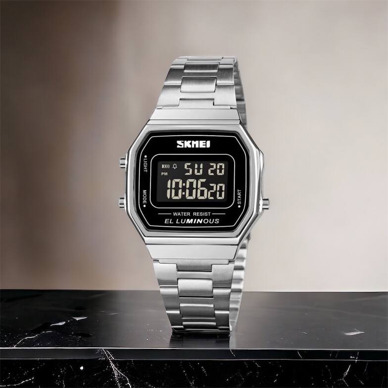 Часы наручные мужские SKMEI 1647SI, армейские часы противоударные, модные мужские часы