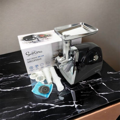 Мясорубка Suntera SMG-5418B 1800 Вт, электромясорубка для шинковки, мясорубка электрическая металл