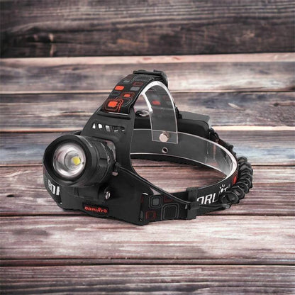Налобный фонарь Bailong BL-T32-P50, мощный налобный светодиодный фонарик на голову, три режима