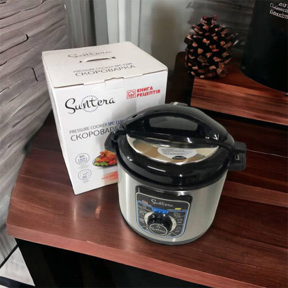 Мультиварка-скороварка SUNTERA SPC-1100 1000 Вт, пароварка для кухни бытовая, антипригарные рисоварки
