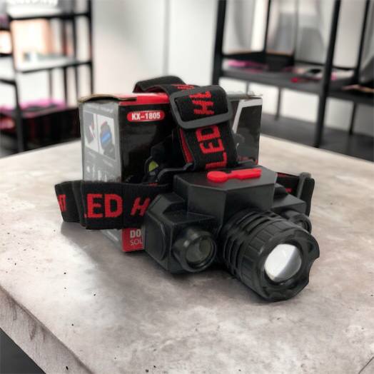 Фонарь налобный Bailong BL-1805 COB XPE аккумуляторный, фонарь на голову для рыбалки, надежный налобный