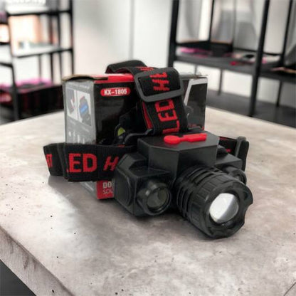 Фонарь налобный Bailong BL-1805 COB XPE аккумуляторный, фонарь на голову для рыбалки, надежный налобный