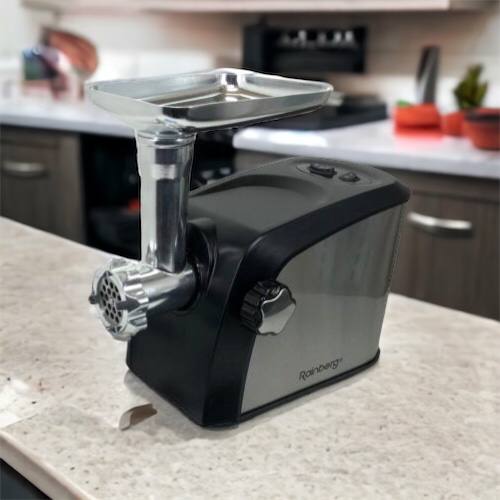 Электрическая мясорубка Rainberg RB-673 с соковыжималкой и шинковкой 9 насадок 3000W с реверсом