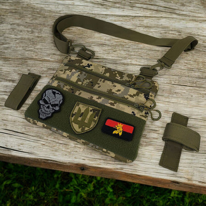 Сумка-кобура піксель камуфляж, тактична чоловіча сумка з тканини кордури AOR-1