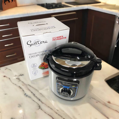 Мультиварка-скороварка SUNTERA SPC-1100 1000 Вт, пароварка для кухни бытовая, антипригарные рисоварки