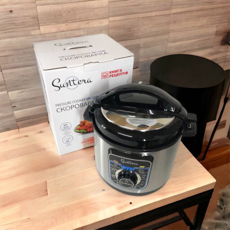 Мультиварка-скороварка SUNTERA SPC-1100 1000 Вт, пароварка для кухни бытовая, антипригарные рисоварки