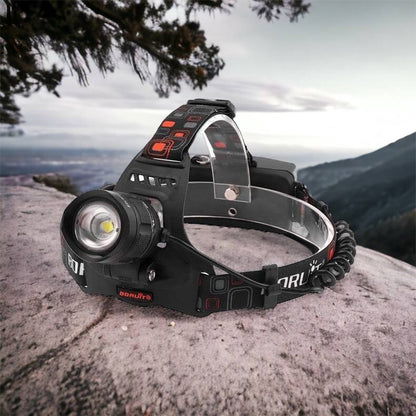 Налобный фонарь Bailong BL-T32-P50, мощный налобный светодиодный фонарик на голову, три режима