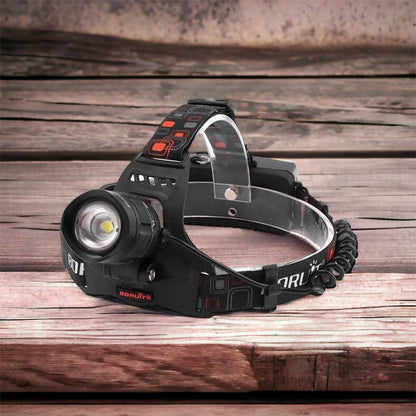 Налобный фонарь Bailong BL-T32-P50, мощный налобный светодиодный фонарик на голову, три режима
