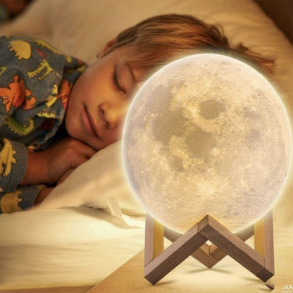Нічник світиться місяць Moon Lamp 13 см, Нічник для дитини на ніч, Нічник для гарного сну дитини