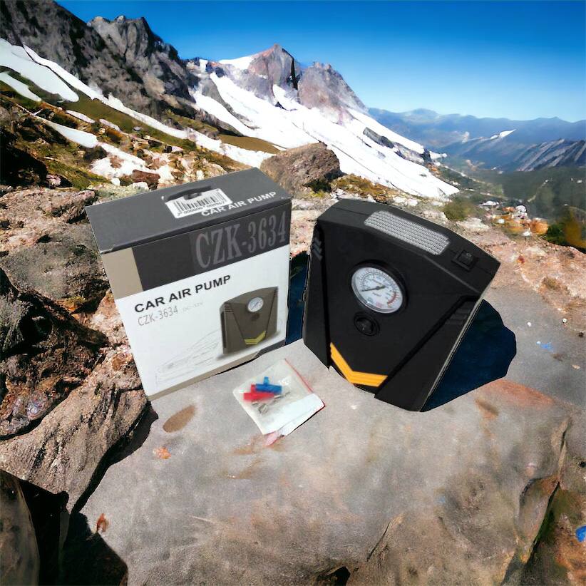 Автомобильный компрессор 12V насос с фонариком, мощный насос для колес автомобиля от прикуривателя