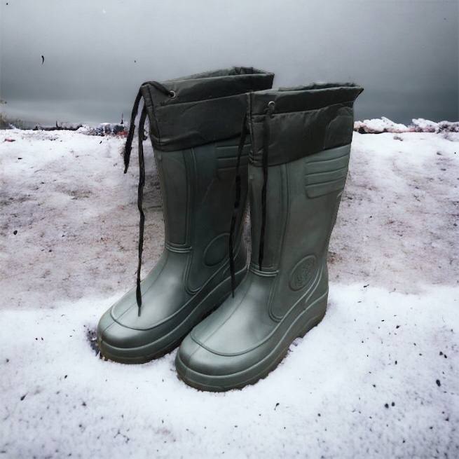Сапоги мужские резиновые высокие утепленные с подвязкой 44 размер (29 см), сапоги резиновые для рыбалки