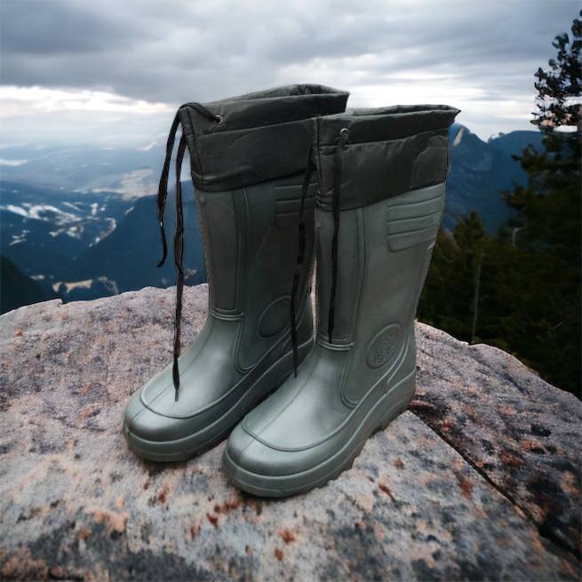 Сапоги мужские резиновые высокие утепленные с подвязкой 44 размер (29 см), сапоги резиновые для рыбалки