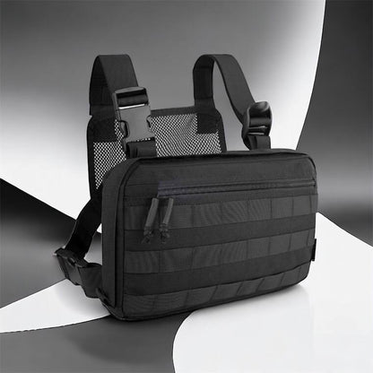 Тактична сумка нагрудна з Cordura 1000D, чоловіче розвантаження чорна