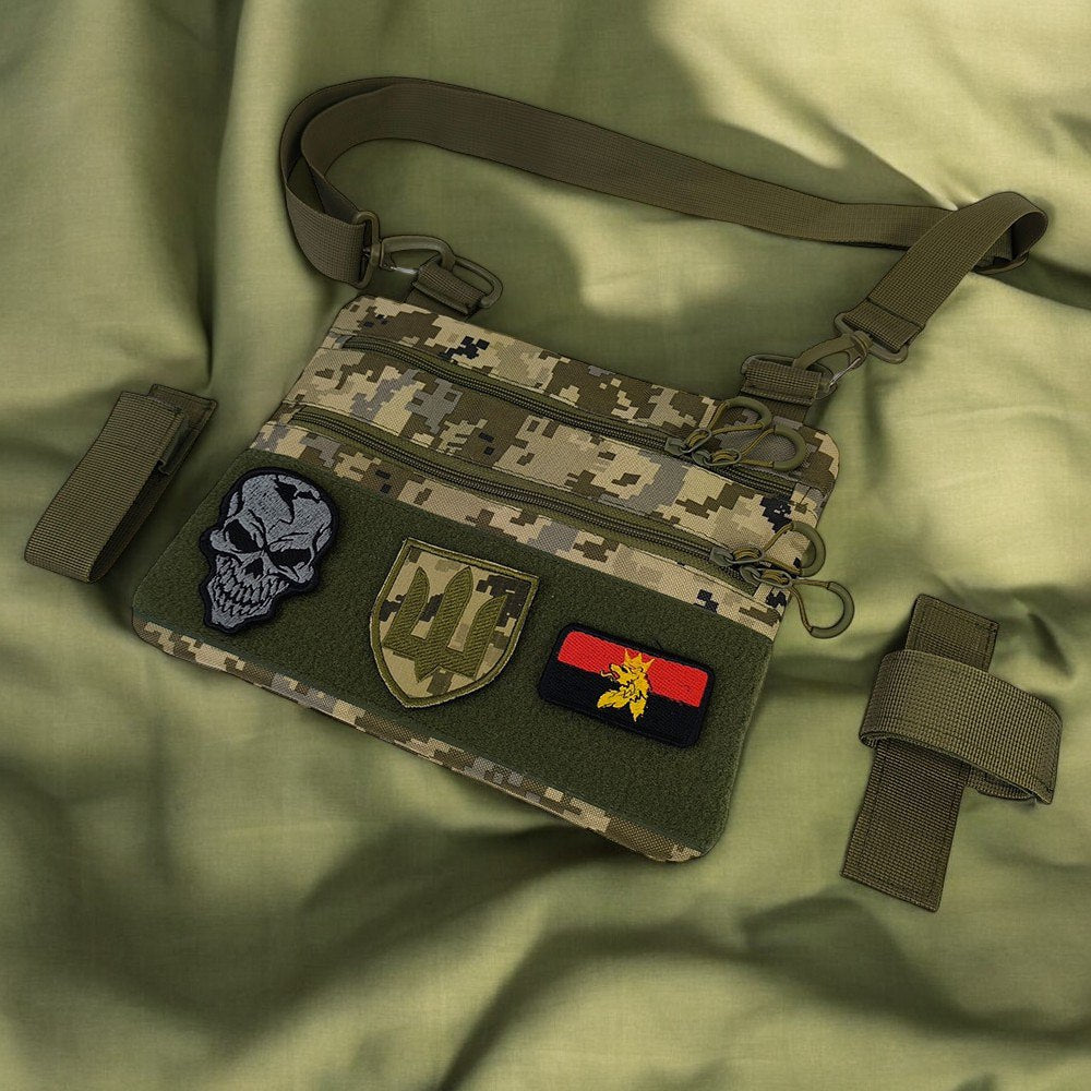 Сумка-кобура піксель камуфляж, тактична чоловіча сумка з тканини кордури AOR-1