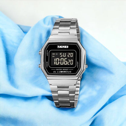 Часы наручные мужские SKMEI 1647SI, армейские часы противоударные, модные мужские часы