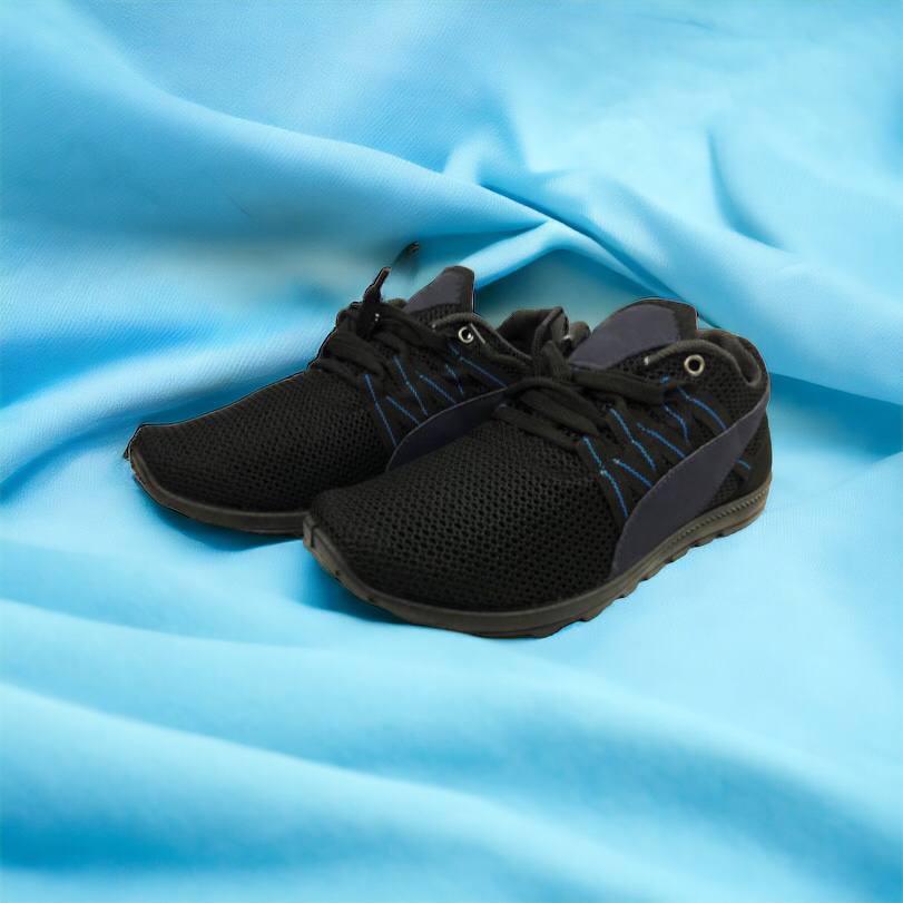 Спортивные кроссовки мужские летние из сетки 40 размер. Летние кроссовки сетка. Модель 24112. Цвет: черный