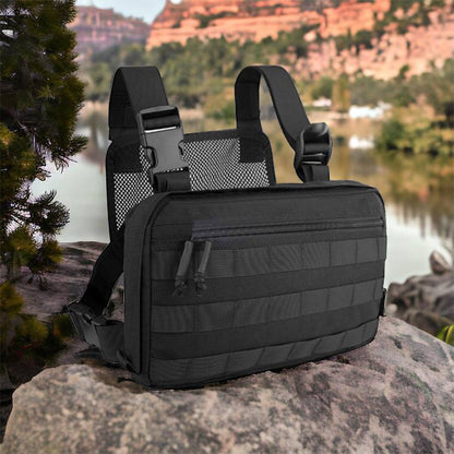 Тактична сумка нагрудна з Cordura 1000D, чоловіче розвантаження чорна