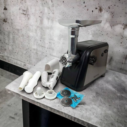 Мясорубка Rainberg RB-672 3000W электрическая с реверсом и соковыжималкой, мясорубка электрическая металл