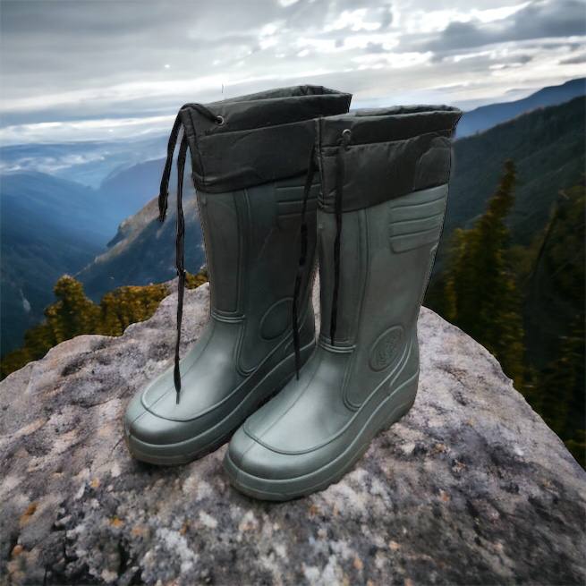 Сапоги мужские резиновые высокие утепленные с подвязкой 44 размер (29 см), сапоги резиновые для рыбалки