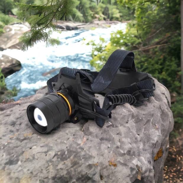 Яркий налобный фонарь Bailong BL-8076-2-GT100, Фонарь аккумуляторный для рыбалки, Фонарь на голову