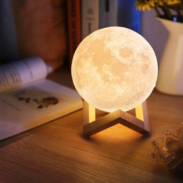 Нічник світиться місяць Moon Lamp 13 см, Нічник для дитини на ніч, Нічник для гарного сну дитини