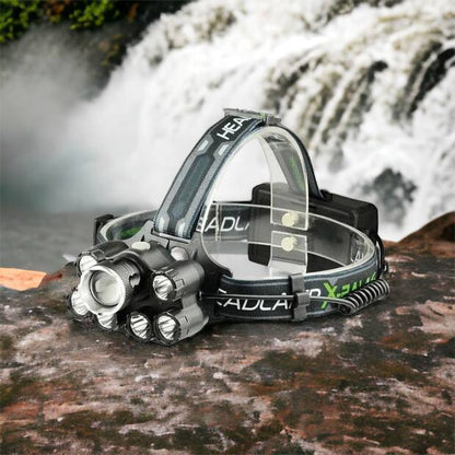 Яркий светодиодный налобный фонарь Bailong Police BL-T78 5 led белый, налобный фонарик с usb зарядкой